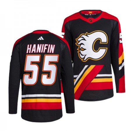 Calgary Flames Noah Hanifin 55 Adidas 2022-23 Reverse Retro 2.0 Schwarz Trikot Authentic - Herren